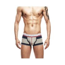 Cueca boxer vintage de algodão masculina, roupa íntima de cintura baixa, patchwork, 3 cores