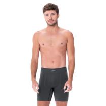 Cueca Boxer Zee rucci Alongada Long Leg Microfibra Sem Costuras tamanho:Pcor:Cinza