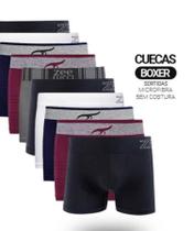 Cueca Boxer Zee Rucci Sem Costura Modelos Variados Kit 3 Peças Cueca Boxer Zee Rucci Sem Costura Modelos Variados Kit 3 Peças