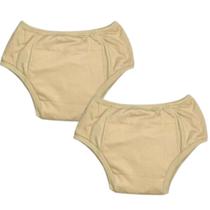 Cueca Calcinha Treinamento Desfralde Juvenil Kit 2und Bege