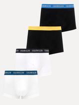 Cueca Calvin Klein Low Rise Trunk Classic Colors Preta e Branca C11.07 ST00 Pack 4UN
