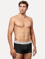 Cueca Calvin Klein Low Rise Trunk Modern Full Logo CK Preta
