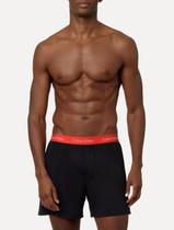 Cueca Calvin Klein Samba Canção Modal Logo Red Preta 1UN