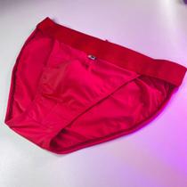 Cueca cavada com elástico no cós na cor vermelha Tam disponível PP ao GG