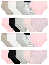Cueca de algodão feminina Fruit of the Loom, pacote com 20 unidades, tamanho 8 Cueca de algodão feminina Fruit of the Loom, pacote com 20 unidades, tamanho 8