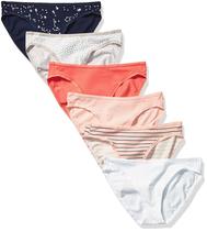 Cueca de biquíni feminina de algodão Amazon Essentials