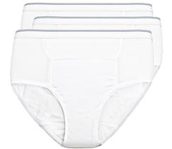 Cueca de incontinência Comfort Finds masculina, pacote com 3 unidades, branca, grande