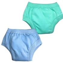 Cueca de Transição Treinamento Desfralde Algodão VERDE/AZUL