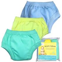 Cueca de Transição Treinamento Desfralde Algodão VERDE/AZUL