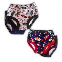 Cueca Desfralde Treinamento Segurança Malana Eco Kit 4 Peças
