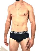 Cueca dry fit preta - semi transparente