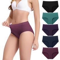 Cueca feminina de cintura média BAMBOO COOL, pacote com 5