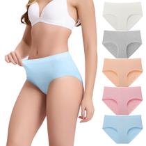 Cueca feminina de cintura média BAMBOO COOL, pacote com 5