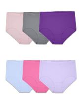 Cueca feminina respirável Fruit of the Loom, pacote com 6