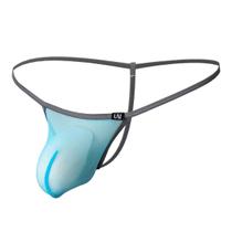 Cueca fio dental masculina Gogobear G-String azul tamanho P