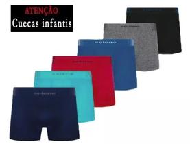 Cueca Infantil Boxer Sem Costura Selene Kit Com 10 Cuecas