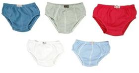 Cueca Infantil Kit Com 12 Unidades Lisa Em Algodão 100%