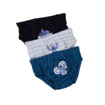 Cueca Infantil Lupo Kit 3 Peças Slip Disney Stitch - 18300089