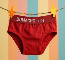 Cueca Infantil Slip C 100% Algodão Kit 8 Peças Cores Variadas