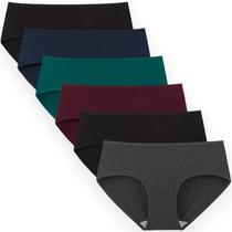 Cueca íntima feminina de algodão e hipster INNERSY, pacote com 6, XXL Cueca íntima feminina de algodão e hipster INNERSY, pacote com 6, XXL