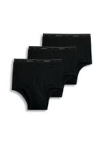 Cueca íntima Jockey Classic Full Rise para homens, pacote com 3 unidades, preta