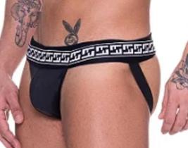 Cueca Jock Cirre Preto Elástico Detalhado Cueca Jock Cirre Preto Elástico Detalhado