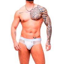 Cueca Jockstrap Arrastão SD Clothing Suplex Branca
