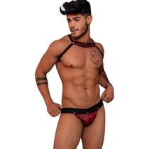 Cueca Jockstrap Elastico na Cintura e Peitoral Arreio Harness Cueca Jockstrap Elastico na Cintura e Peitoral Arreio Harness