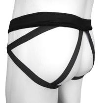 Cueca Jockstrap em Cirre Preto Royal 6 Alças SexLord