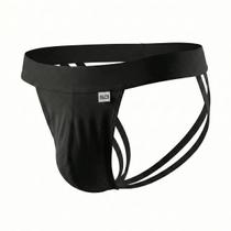Cueca Jockstrap Faixa Dupla Suplex Elastano Estilo e Conforto Cor:PretoTamanho:38-46