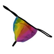 Cueca jockstrap fio dental Arco Iris colorido Forrada