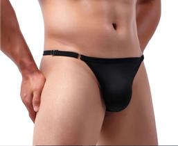 Cueca Jockstrap Fio Dental com Regulagem Lateral na Cintura em Poliamida Forrada - Tamanho Único Cueca Jockstrap Fio Dental com Regulagem Lateral na Cintura em Poliamida Forrada - Tamanho Único