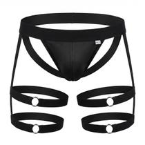 Cueca Jockstrap Masculina Com Cinta Liga Strappy Ajustável