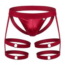 Cueca Jockstrap Masculina Com Cinta Liga Strappy Ajustável Cueca Jockstrap Masculina Com Cinta Liga Strappy Ajustável