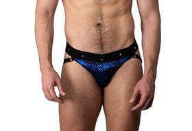 Cueca Jockstrap Metal Black Or Blue Gay Lgbt - ElleAma Moda Íntima