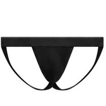 Cueca jockstrap sexy suporte atletico com faixa aberta Preta
