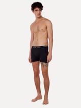 Cueca John John Boxer Poliamida Preta Pack 3UN
