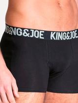Cueca King & Joe Boxer Lisa Logo Preta Pack 2UN
