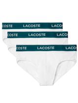 Cueca Lacoste Brief Slip Lettered Waist Branca Pack 3UN Cueca Lacoste Brief Slip Lettered Waist Branca Pack 3UN