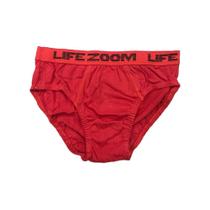 Cueca Life Zoom Slip 004 Algodão Infantil Kit C/3 Cores Sortidas