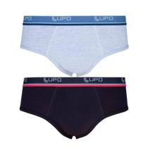 Cueca lupo am slip kit com 2 00524 algodão cos de elastico Cueca lupo am slip kit com 2 00524 algodão cos de elastico