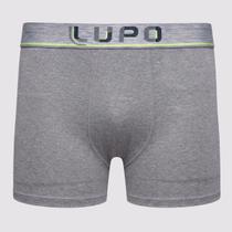 Cueca Lupo Boxer Algodão com Elastano Cinza e Verde Cueca Lupo Boxer Algodão com Elastano Cinza e Verde