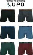 Cueca Lupo Kit 6 Peças Boxer Cotton Algodão