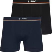 Cueca Lupo Masculina Kit Com 2 Boxer Microfibra Sem Costura