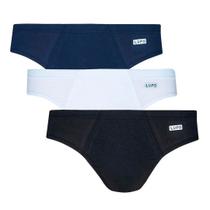 Cueca Lupo Slip Tradicional Algodão Kit Com 3 Unidades 00515 Cueca Lupo Slip Tradicional Algodão Kit Com 3 Unidades 00515