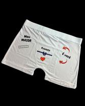 Cueca Masculina Boxer Com Frase Tamanho:MCor:Meu Maior Presente Cueca Masculina Boxer Com Frase Tamanho:MCor:Meu Maior Presente