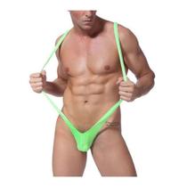 Cueca Masculina Com Suspensórios Fio Dental Sexlord Verde Florescente Tamanho Único