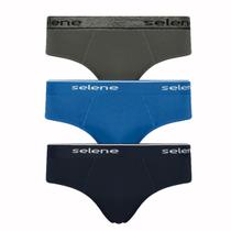 Cueca Masculina Kit 3 Peças Algodão Cós Aparente Cueca Masculina Kit 3 Peças Algodão Cós Aparente