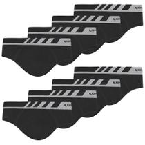 Cueca Masculina Slip Lupo Microfibra Kit Com 8 Sem Costura