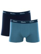 Cueca Mash Boxer Cotton Basic Azul Marinho e Escuro Pack 2UN